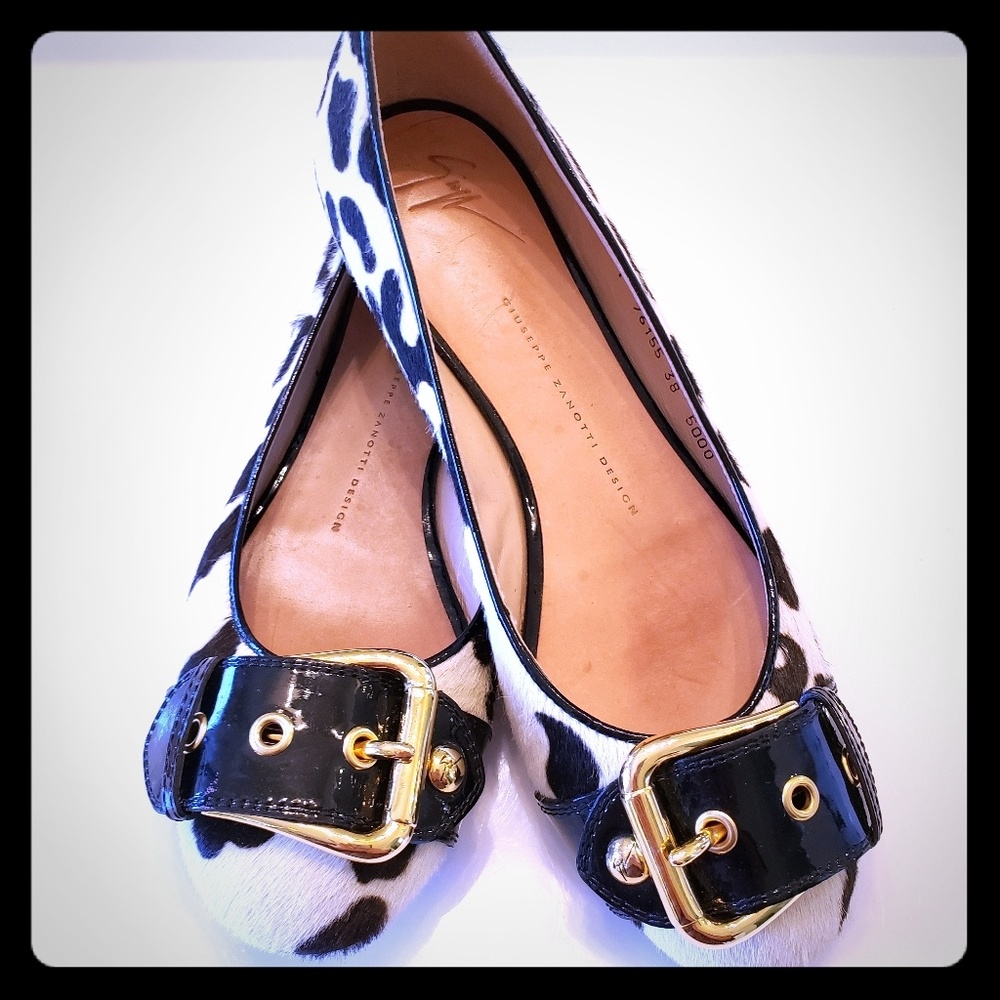 Giuseppe Zanotti Pony Hair Flats - Leopard